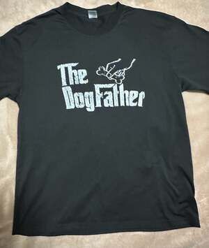 New Fashion The Dogfather Graphic T-Shirt Black Size M